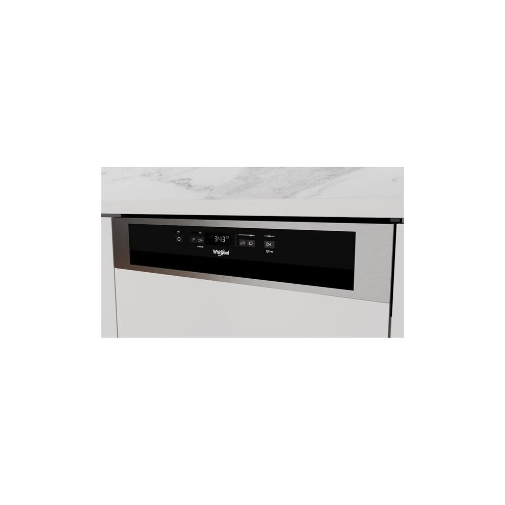 LV intégrable bandeau, 60 cm, Inox, 46dB, 11,5L, D, 14 couverts, 5 prog WHIRLPOOL - W3PFD636X
