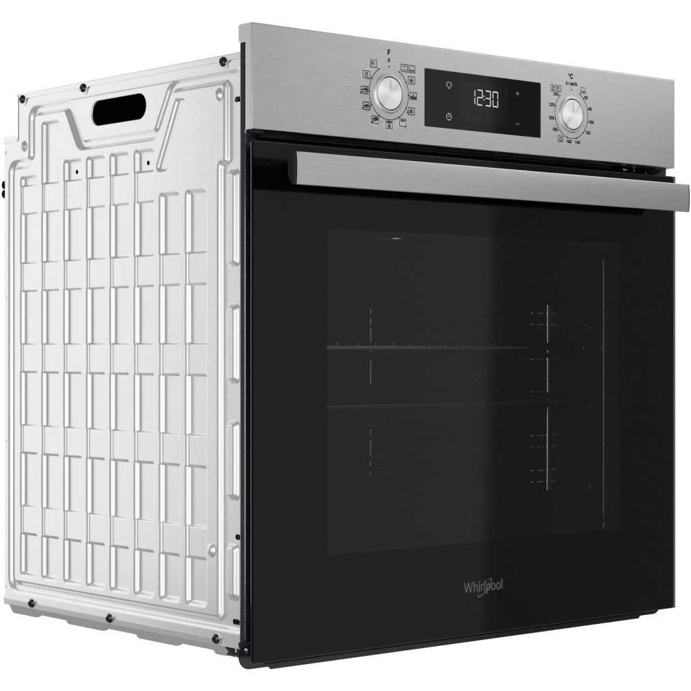 Four encastrable - Pyrolyse + Hydrolyse - Multifonction - WHIRLPOOL - OMR58RU0SX - Inox - Porte froide - 59,5 x 55,1 x 58,3 cm