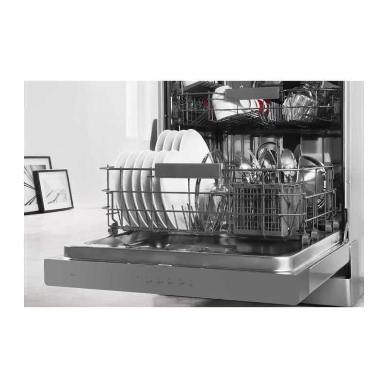 Lave-vaisselle pose libre WHIRLPOOL 14 Couverts Moteur induction 60cm E, WHIOWFC2C26X