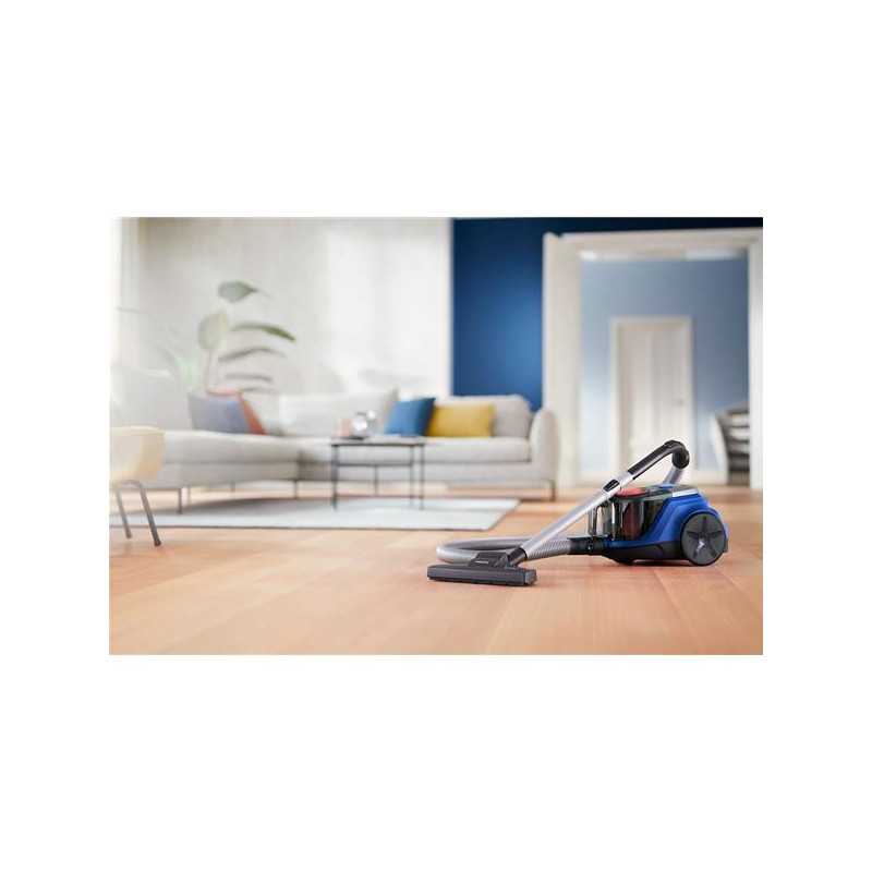 ASPIRATEUR S-SAC COMPACT 850W 77DB BAC 1,3L FILTRE MOTEUR LAVABLE BLEU PHILIPS - XB2123.09